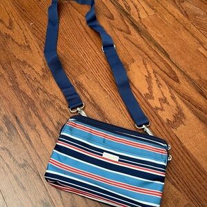Baggallani Blue Striped Women Bag